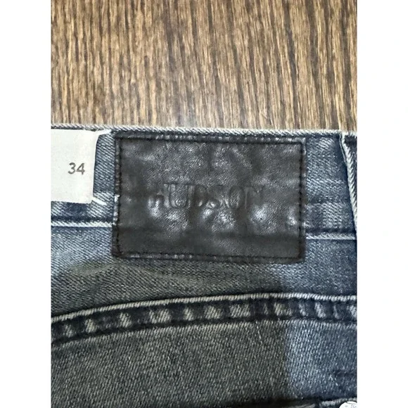 Hudson Jeans Blake Slim Straight Men's Size 34 Zip‎ Roto Medium Wash Denim